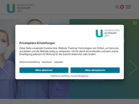 'uniklinik-ulm.de' screenshot