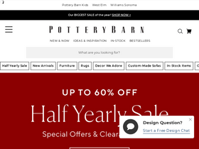 'potterybarn.com.au' screenshot