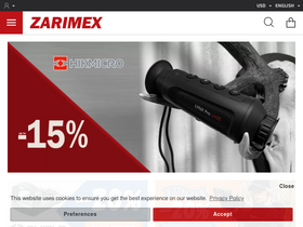 'zarimex.eu' screenshot
