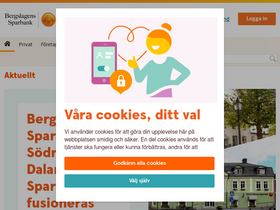 'bergslagenssparbank.se' screenshot