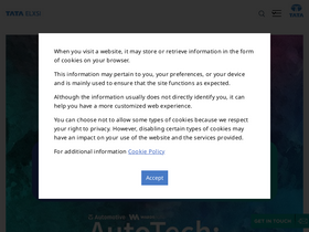 'tataelxsi.com' screenshot