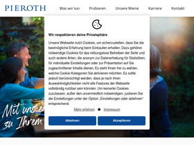 Pieroth Ltd homepage screenshot