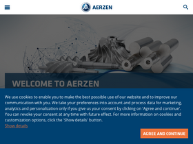 'aerzen.com' screenshot