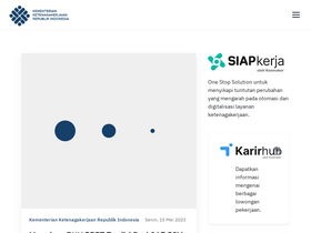'karirhub-console.kemnaker.go.id' screenshot