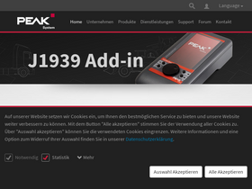 'peak-system.com' screenshot