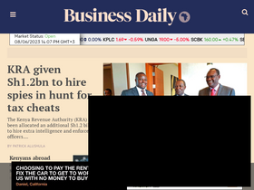 'businessdailyafrica.com' screenshot