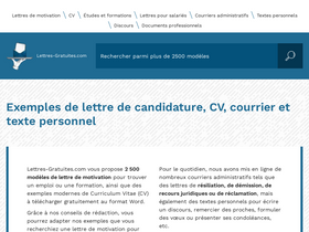 'lettres-gratuites.com' screenshot