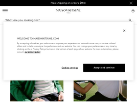 'maisonkitsune.com' screenshot