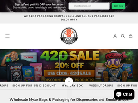 a2zsmokeshop.com homepage screenshot