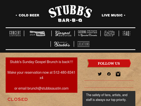 'stubbsaustin.com' screenshot