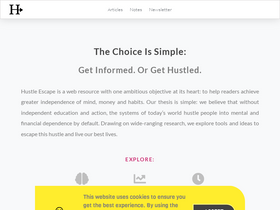 'hustleescape.com' screenshot