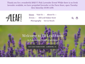 elfleaffarm.com homepage screenshot