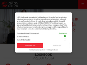 'arenacentar.hr' screenshot