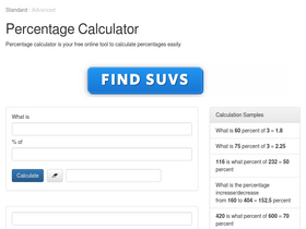 'percentagecal.com' screenshot