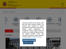 'miteco.gob.es' screenshot
