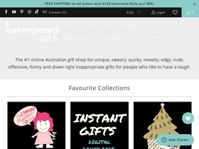 'theinappropriategiftco.com' screenshot