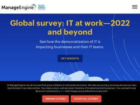 'manageengine.eu' screenshot