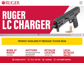 'ruger.com' screenshot