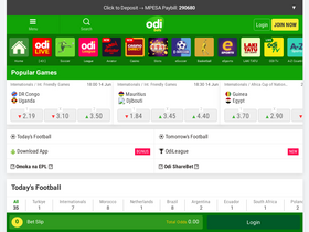 'odibets.com' screenshot