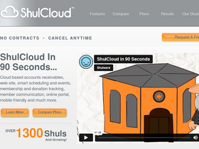 'templeshareytefiloisrael.shulcloud.com' screenshot