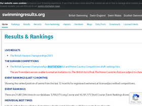 'swimmingresults.org' screenshot