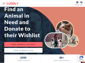 'cuddly.com' screenshot