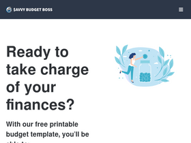 'savvybudgetboss.com' screenshot