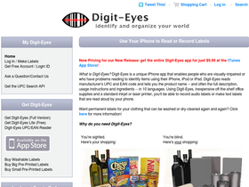 'digit-eyes.com' screenshot