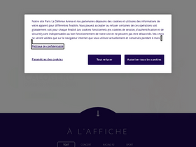 'parisladefense-arena.com' screenshot