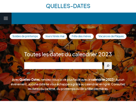'quelles-dates.fr' screenshot