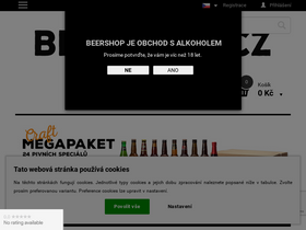 'beershop.cz' screenshot