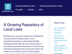 'recordinglaw.com' screenshot