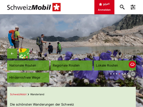 'wanderland.ch' screenshot