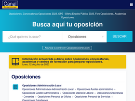 'canaloposiciones.com' screenshot
