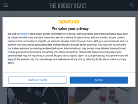 'thehockeybeast.com' screenshot