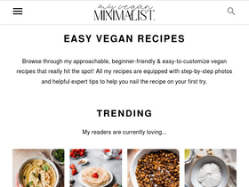 'myveganminimalist.com' screenshot