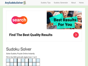 'anysudokusolver.com' screenshot