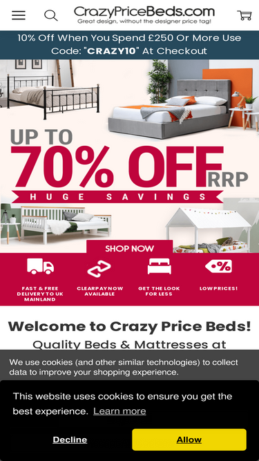 crazypricebeds.com