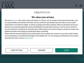 'uws.ac.uk' screenshot