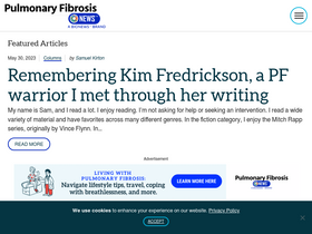 'pulmonaryfibrosisnews.com' screenshot