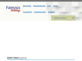 'allfamousbirthday.com' screenshot