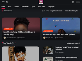 'topghanamusic.com' screenshot