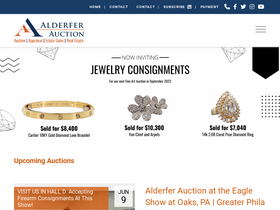 'alderferauction.com' screenshot