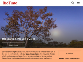 'riotinto.com' screenshot
