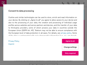 'telekom.de' screenshot
