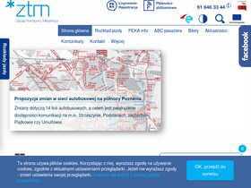'ztm.poznan.pl' screenshot
