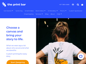 'theprintbar.com' screenshot