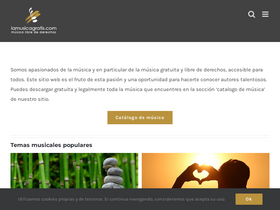 'lamusicagratis.com' screenshot