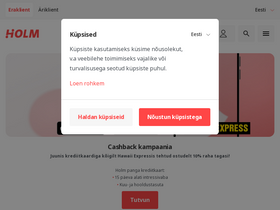 'holmbank.ee' screenshot