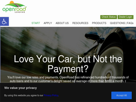 'openroadlending.com' screenshot